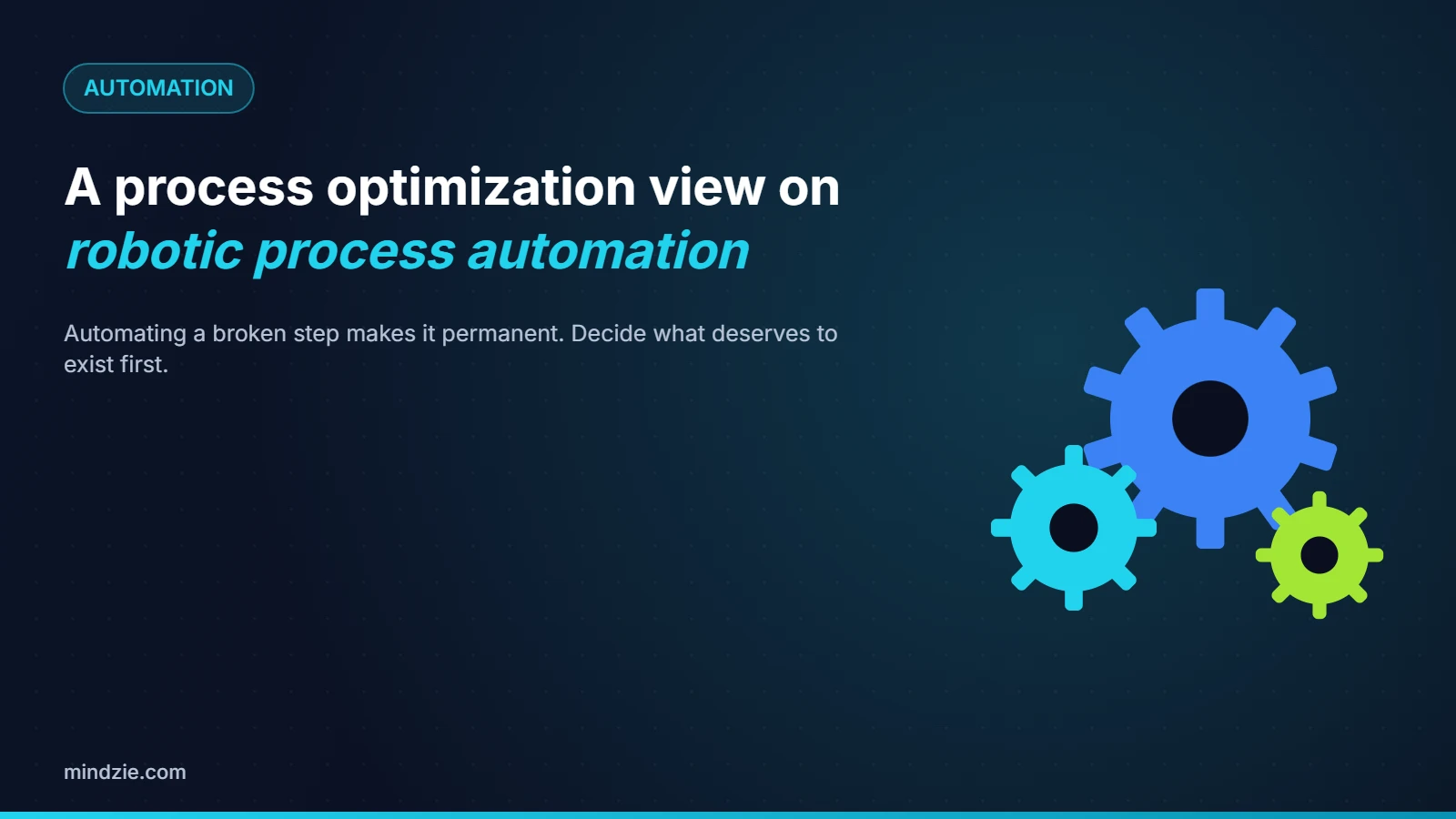 A process optimization view on